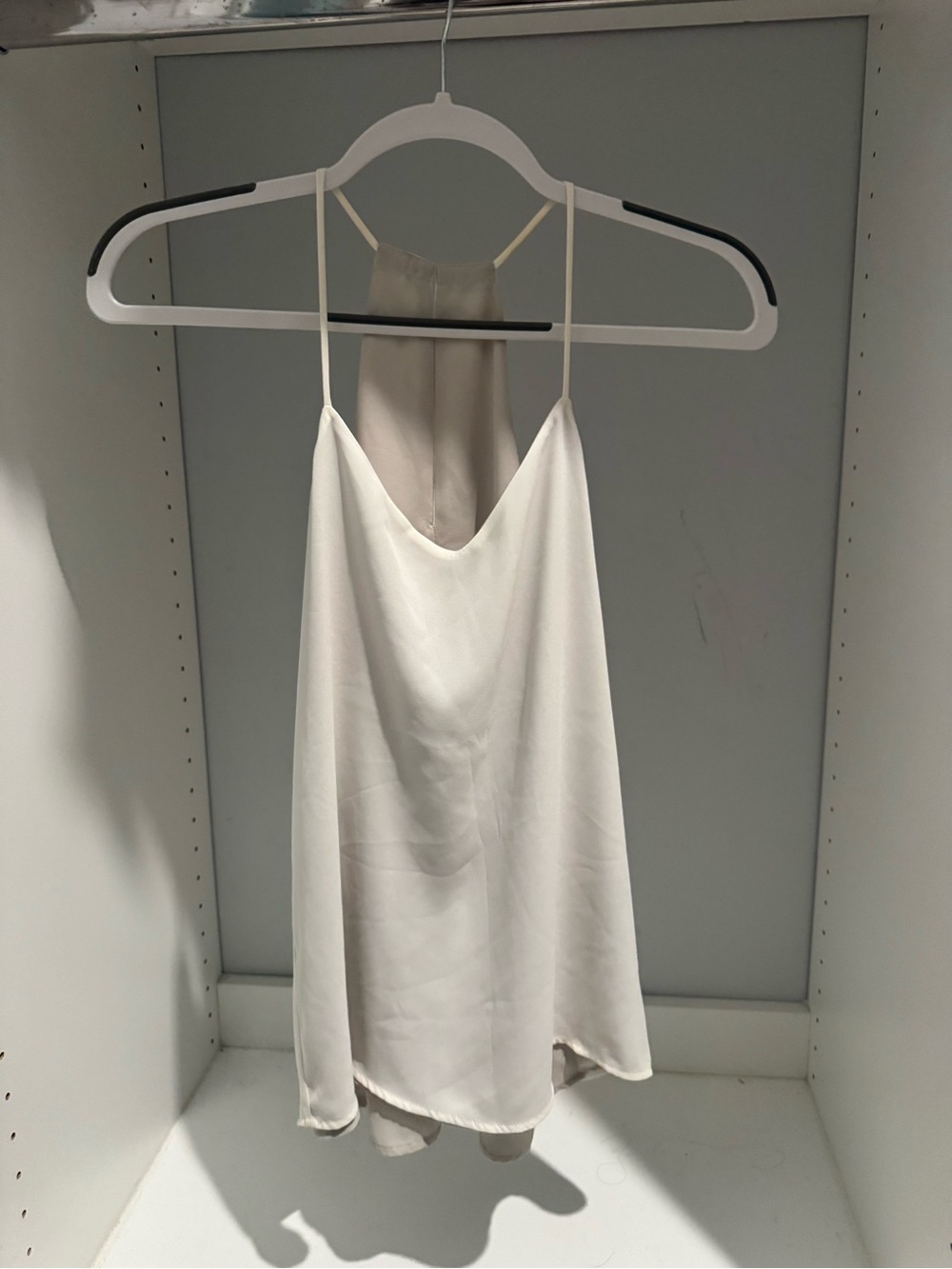 Banana Republic Cream Halter Satin Tank Top - Women XS